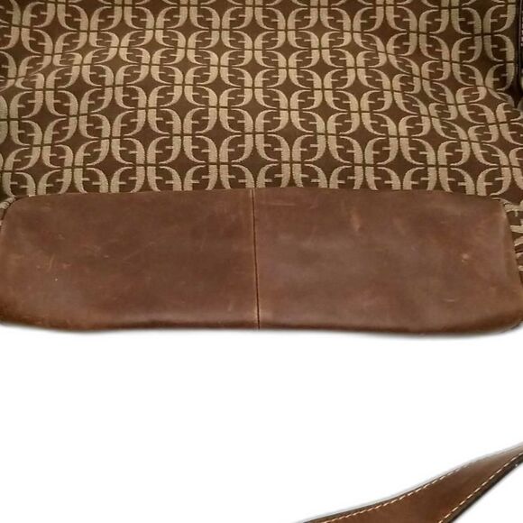 Fossil Brown Jacquard and Leather Shoulder Bag - Picture 5 of 9